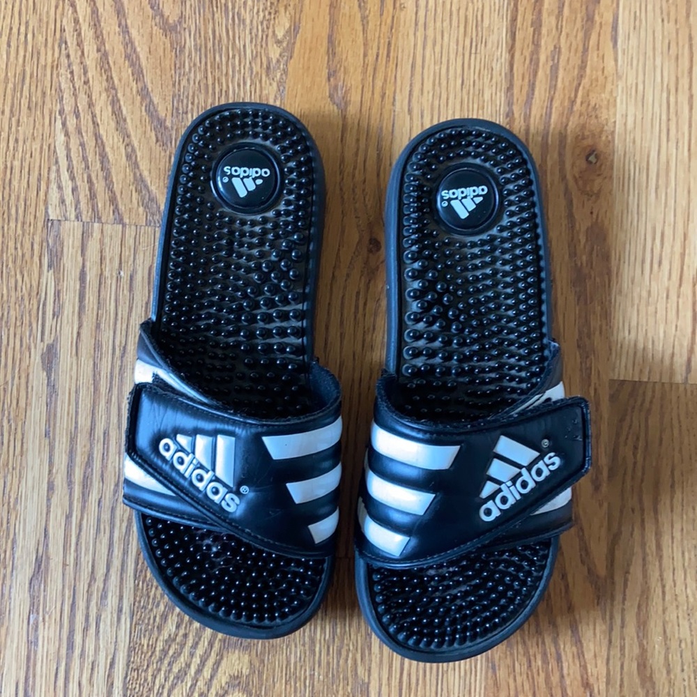 Adidas Adissage Slides Black & White
